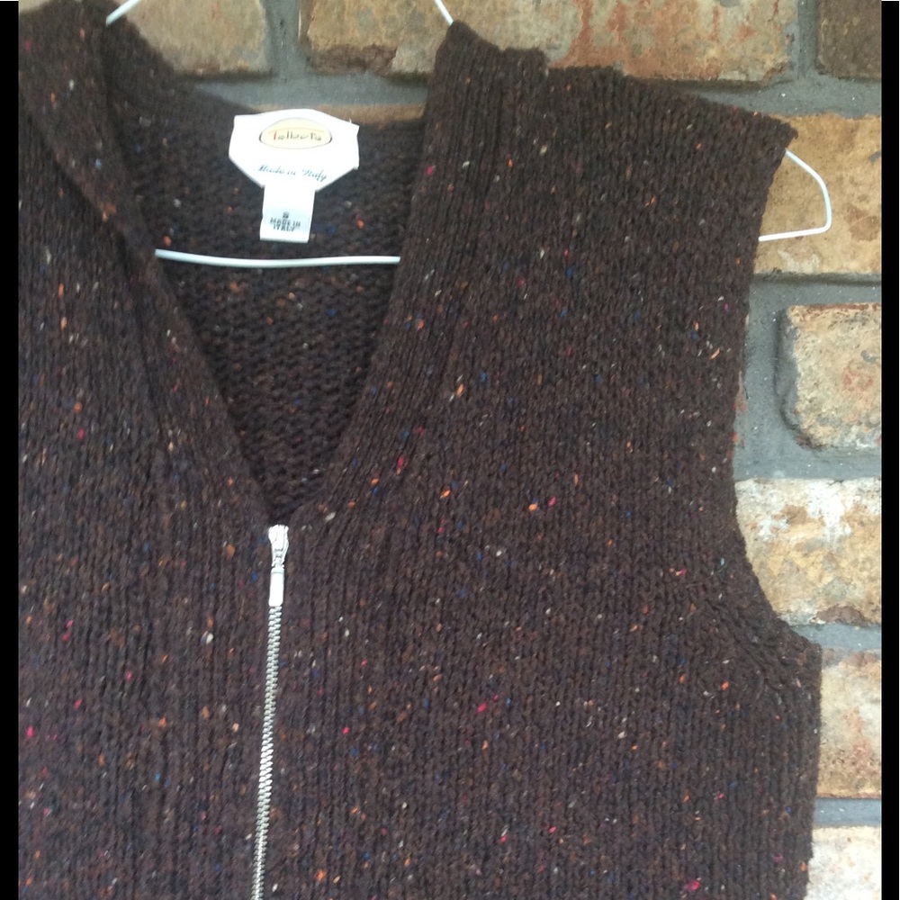 ❌SALE❌ Vintage Talbots Zip-Up Hooded Vest Sweater - Picture 8 of 10